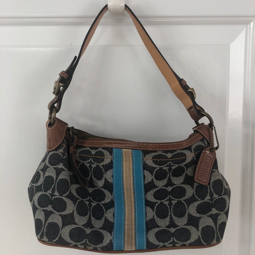 Coach, Denim Logo Bag